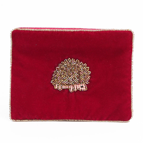 Hedgehog Velvet Pouches