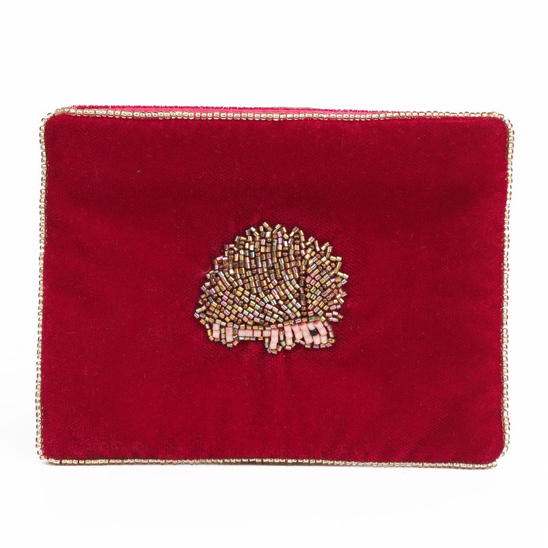 Hedgehog Velvet Pouches