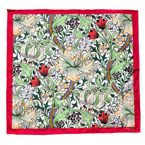 Pañuelo de seda para dama - Lirio dorado