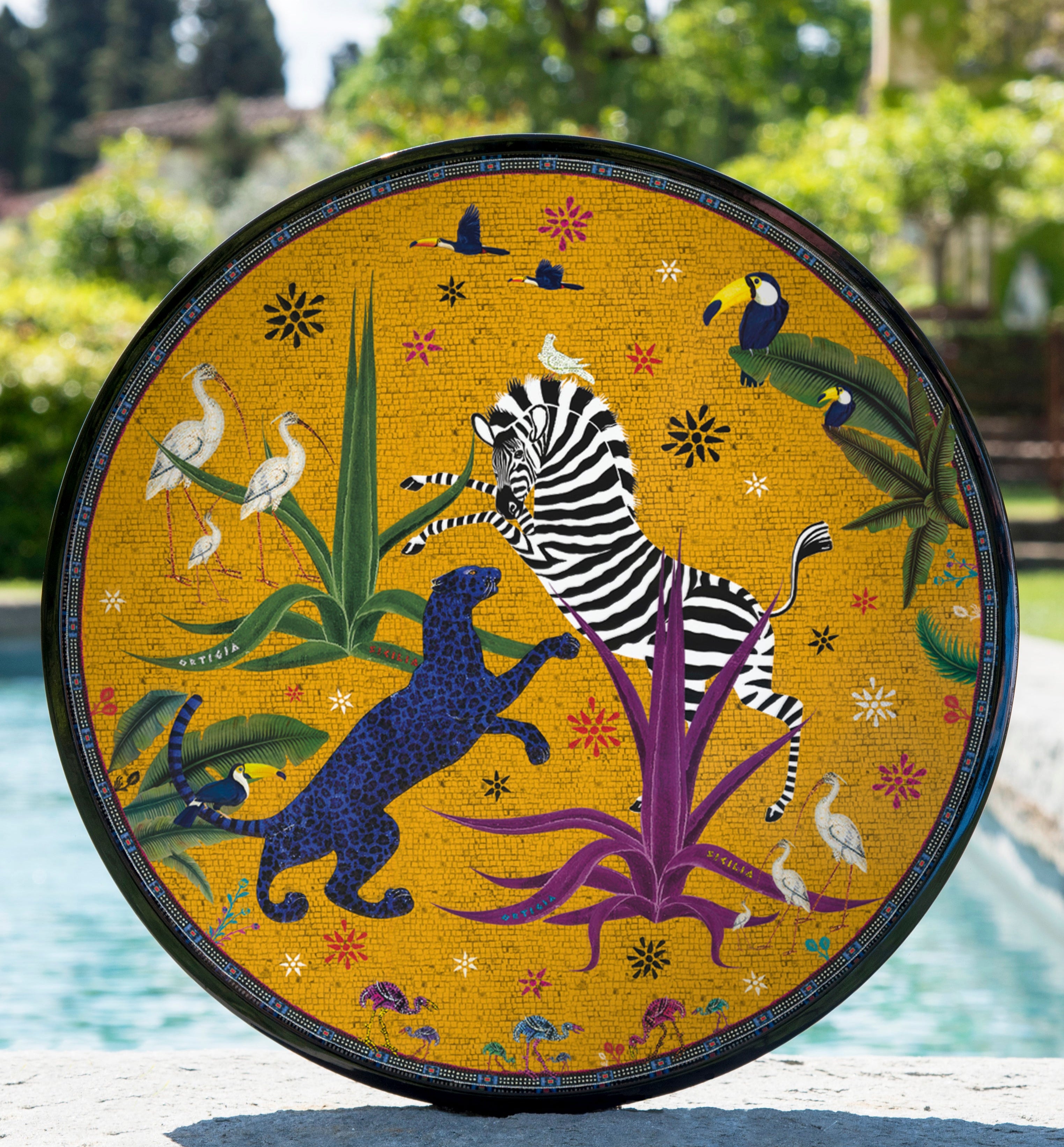 Ortigia Round Tray Jungle Sahara
