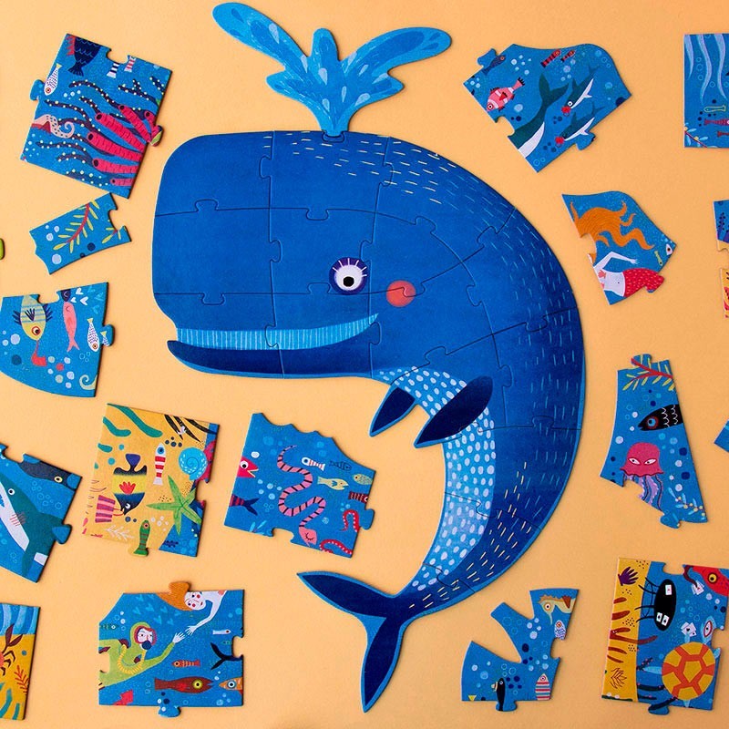 My Big Blue Whale Shaped Puzzle 36 Pieces