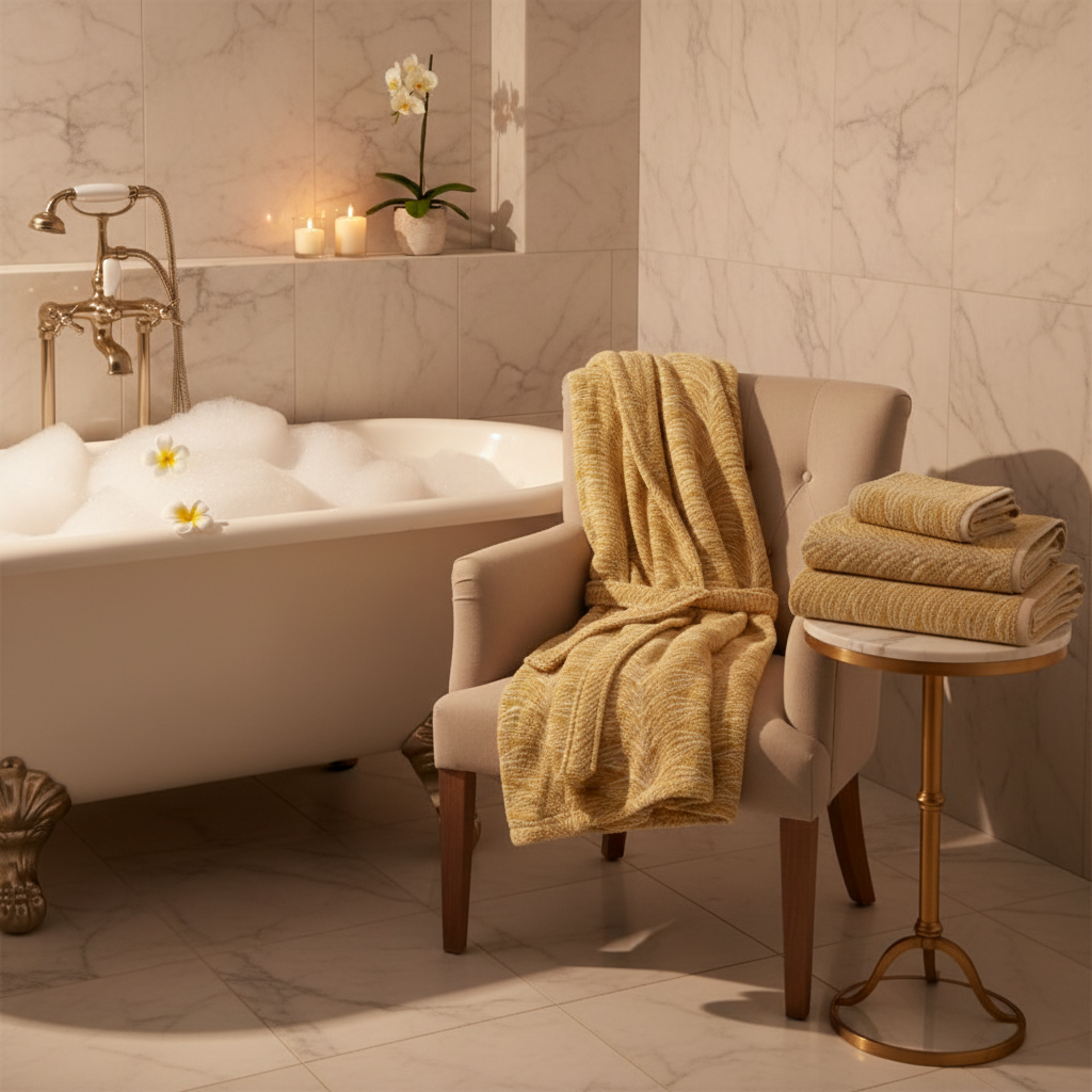 Yves Delorme Pollen Cotton Towels & Robes