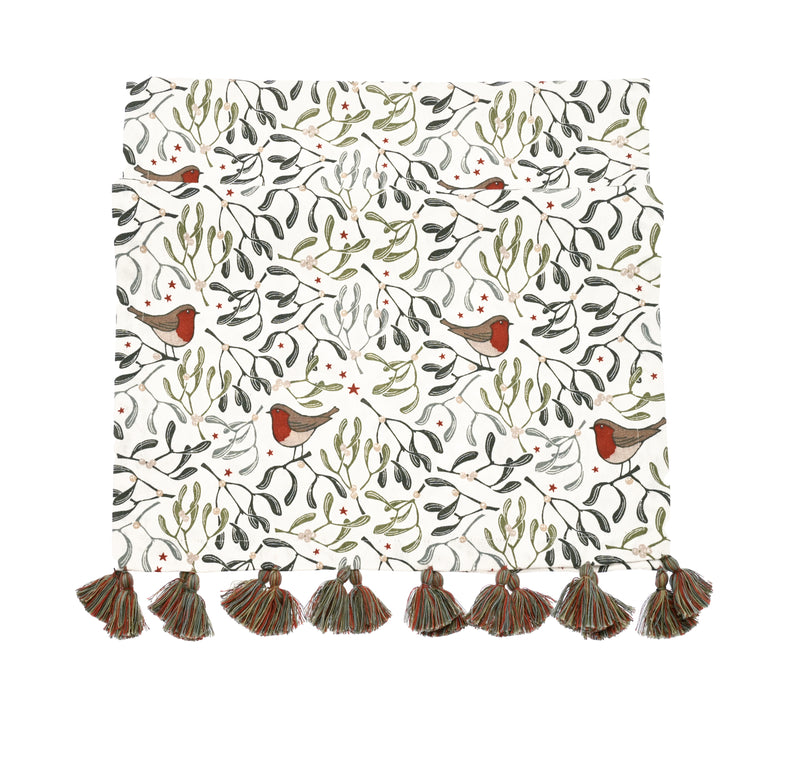 Robin & Mistletoe Cotton Table Linen