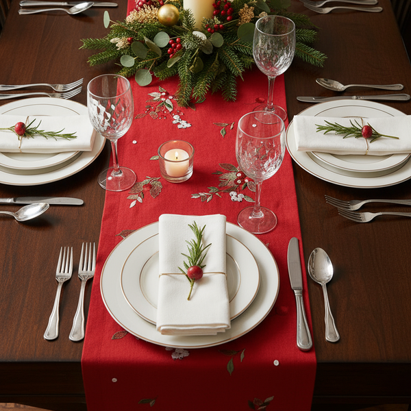 Rosehip Festive Table Linen