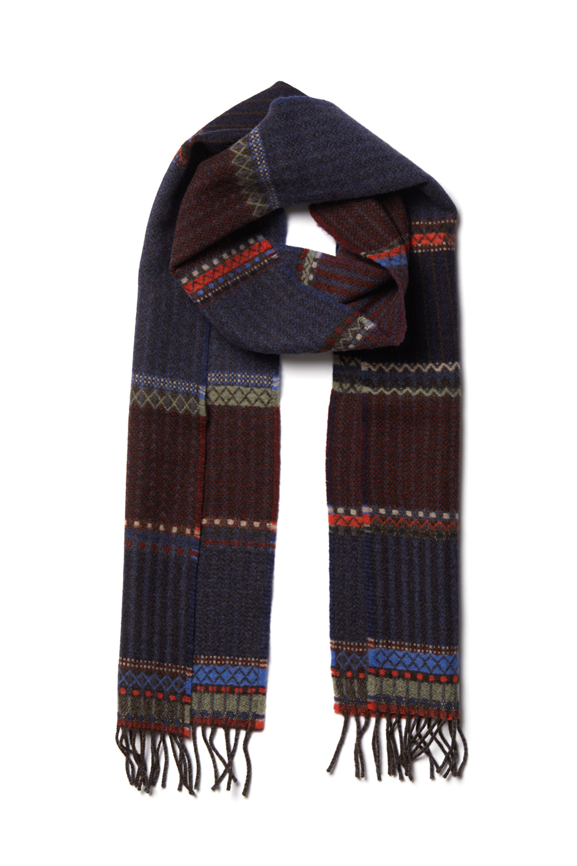 Cassia Blue 100% Merino Lambswool Scarf