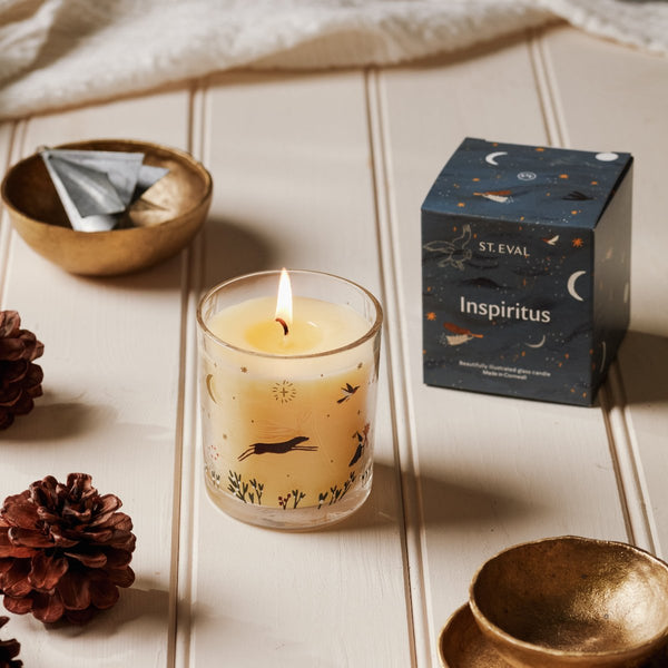 Bougie en verre Pays des merveilles de Noël