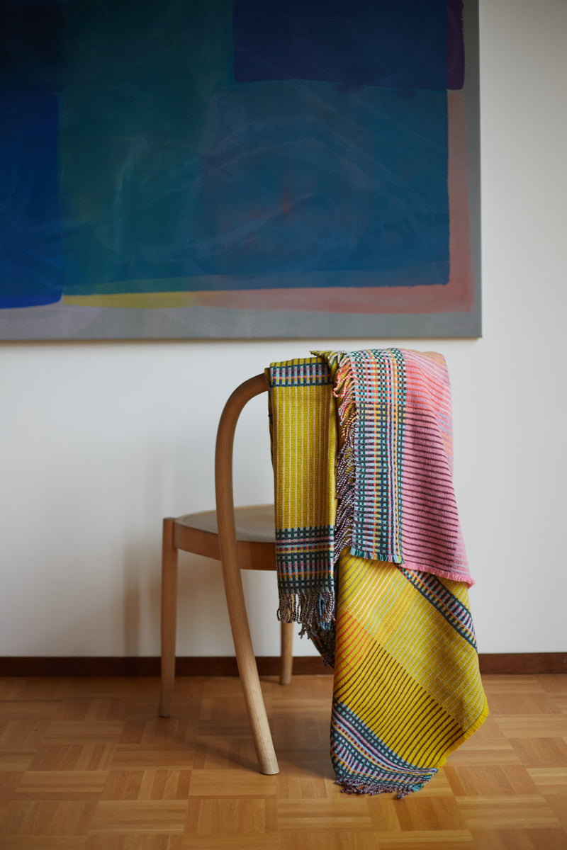 'Hambling' 100% Merino Wool Pinstripe Throw