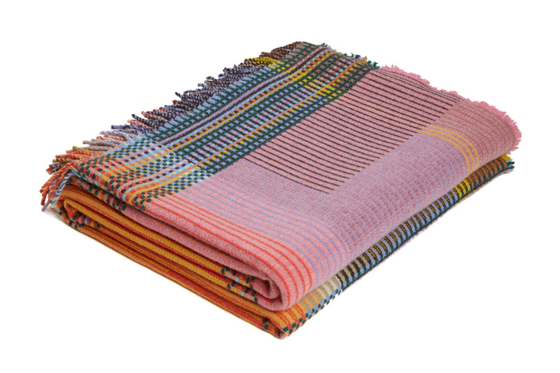 'Hambling' 100% Merino Wool Pinstripe Throw