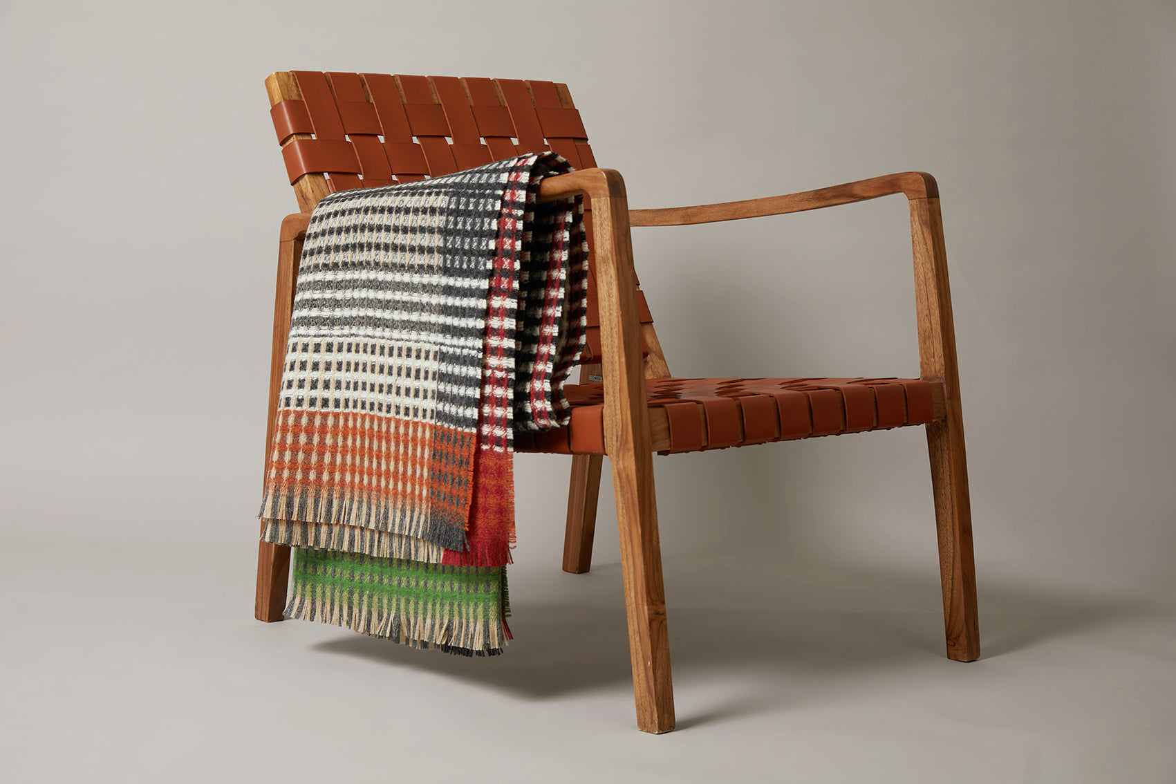 Couverture en laine gaufrée Whittington Mono