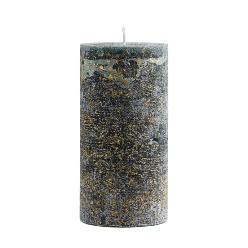 Gold 'Marbled' Pillar Candle