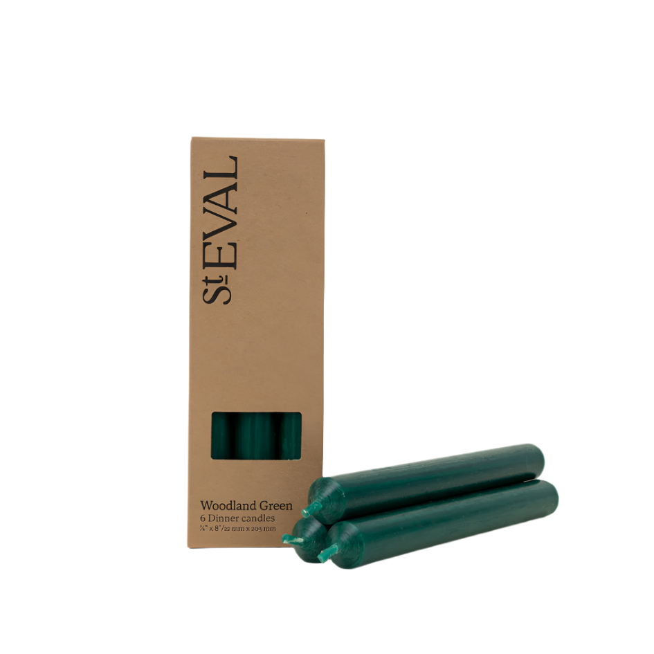 Coloured Dinner Candles Pack of Six (Unscented)