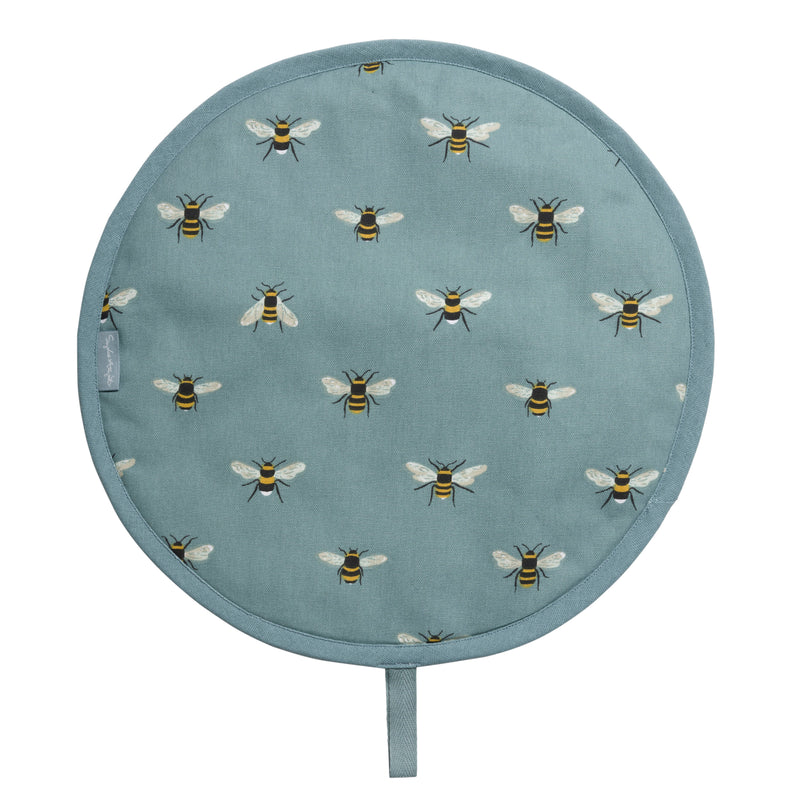 Sophie Allport 'Bees' Teal Cotton Hob Cover