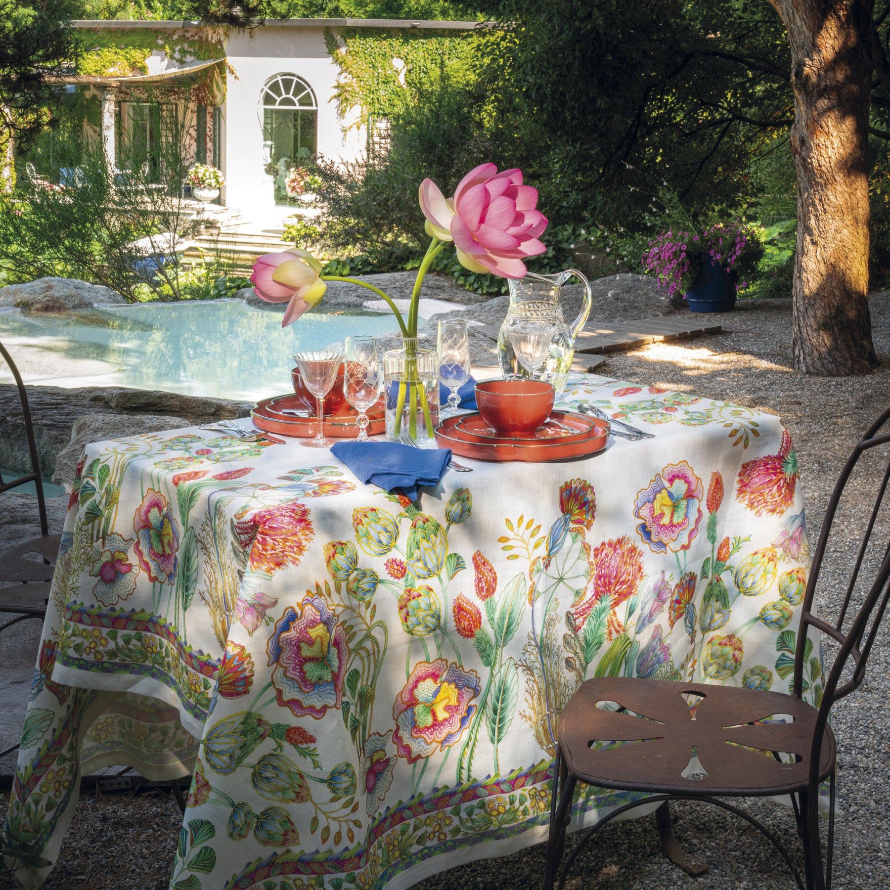 MacKenzie-Childs Courtly Check Enamelware Pedestal Platters