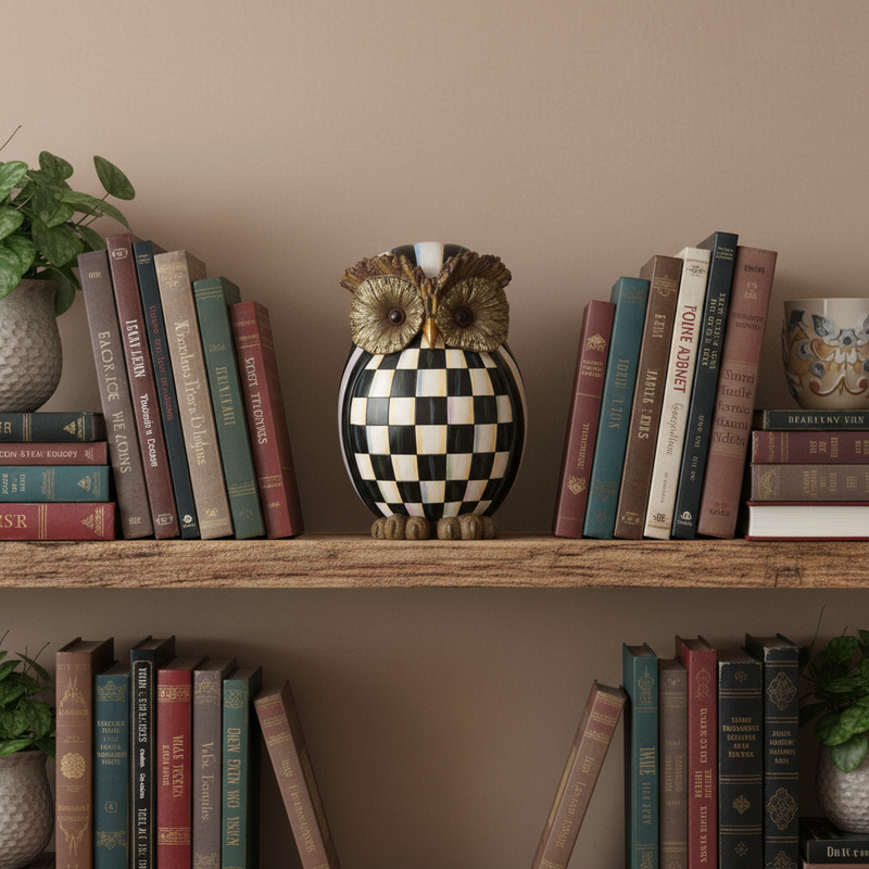 MacKenzie-Childs Courtly Check Owl