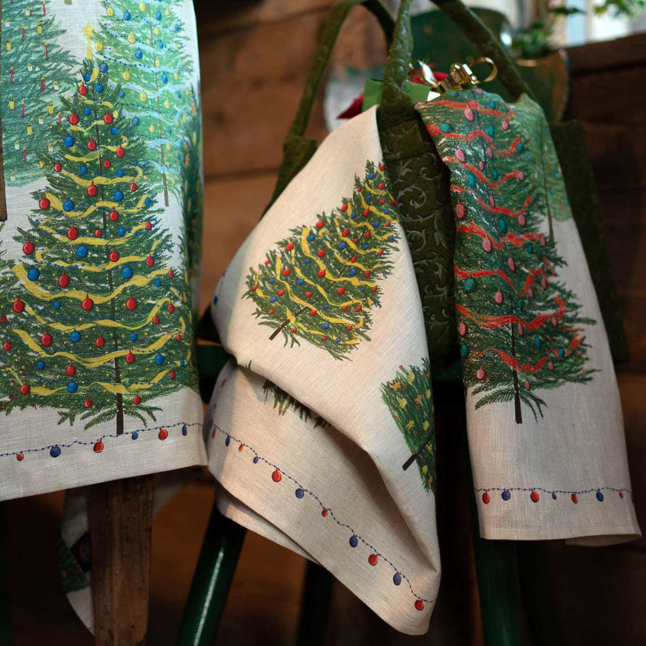 Fairy Trees Linen Tea Towels