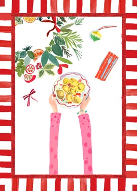 Hands On Christmas Linen Mix Tea Towels