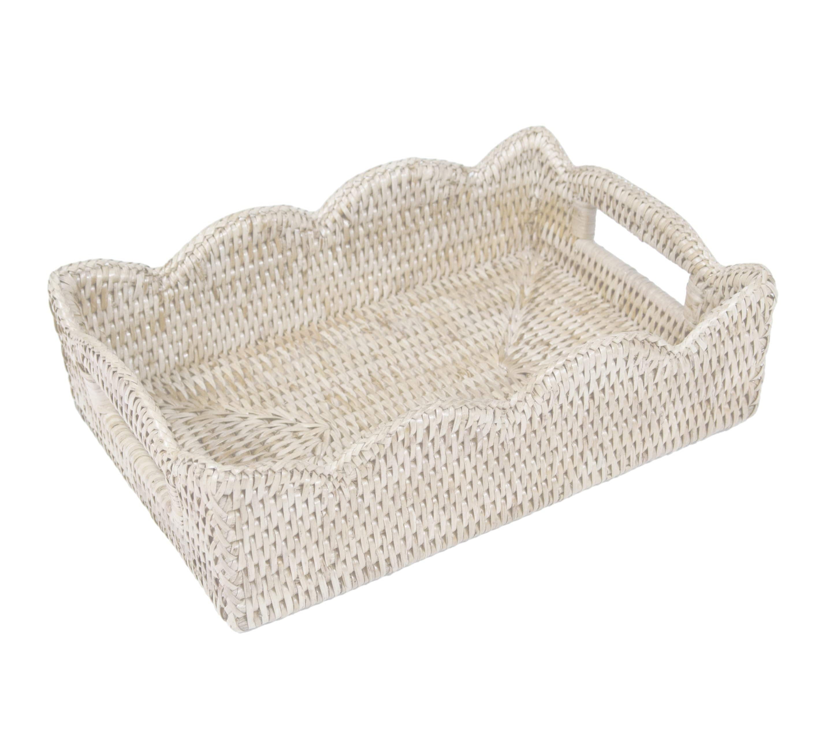 Cream Rattan Trays