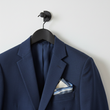 Lehner Men's Swiss Cotton Handkerchiefs - Lattice Border Design