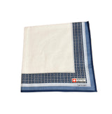 Lehner Men's Swiss Cotton Handkerchiefs - Lattice Border Design