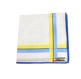 Lehner Ladies Swiss Cotton Handkerchiefs - Double Stripe Border