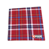 Lehner Ladies Swiss Cotton Handkerchiefs - Red Tartan
