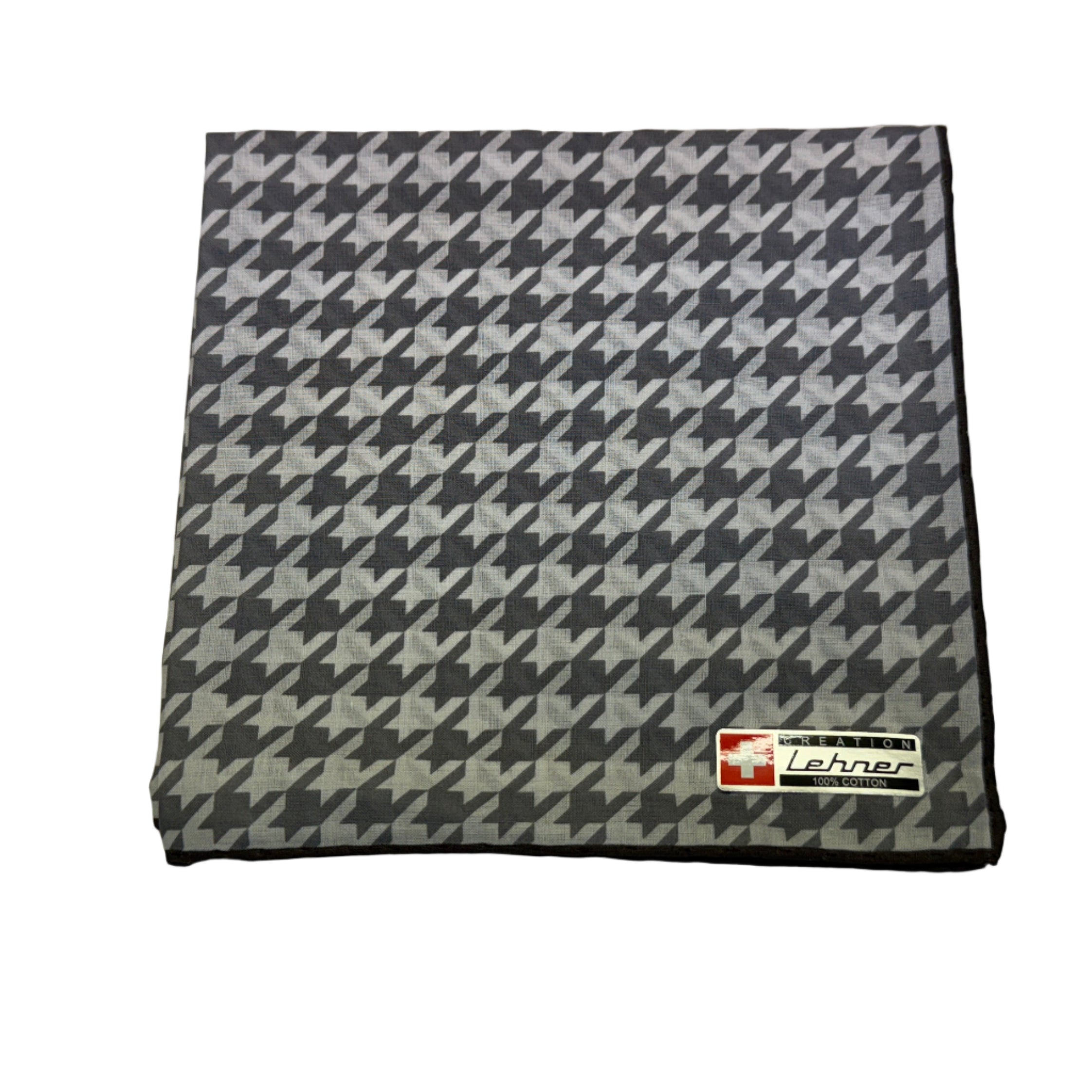 Lehner Ladies Swiss Cotton Handkerchiefs - Houndstooth Design