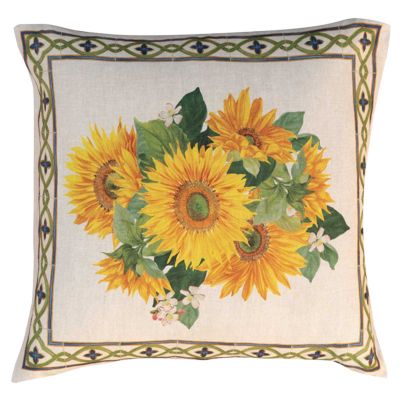 100% Linen 'Floral' Decorative Cushion Collection