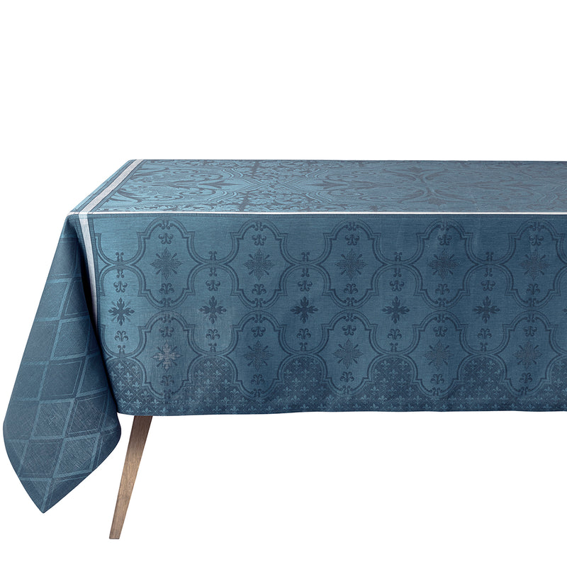 Armoiries Blue 100% Linen Table Linens