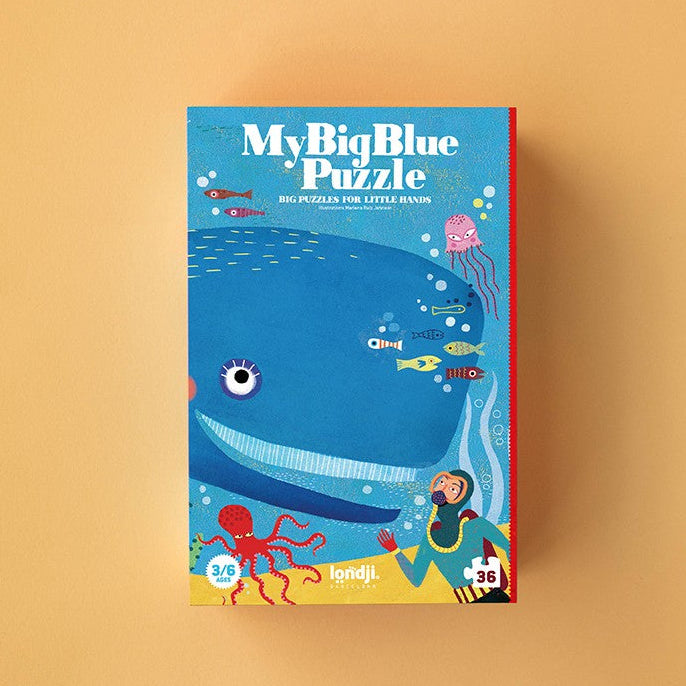 My Big Blue Whale Shaped Puzzle 36 Pieces