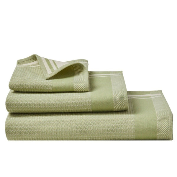 'Duetto' Green Cotton Towel Collection