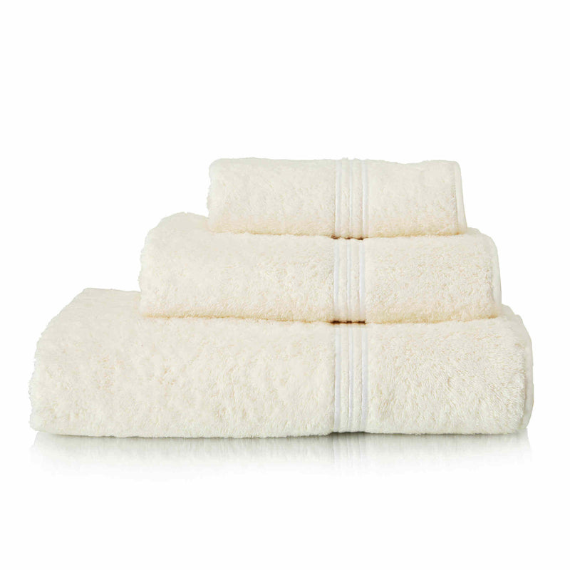 Serviettes en coton blanc/blanc Frette Triplo Bourdon