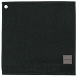 Curl Square  Kitchen Hand Towel Black with hanging loop