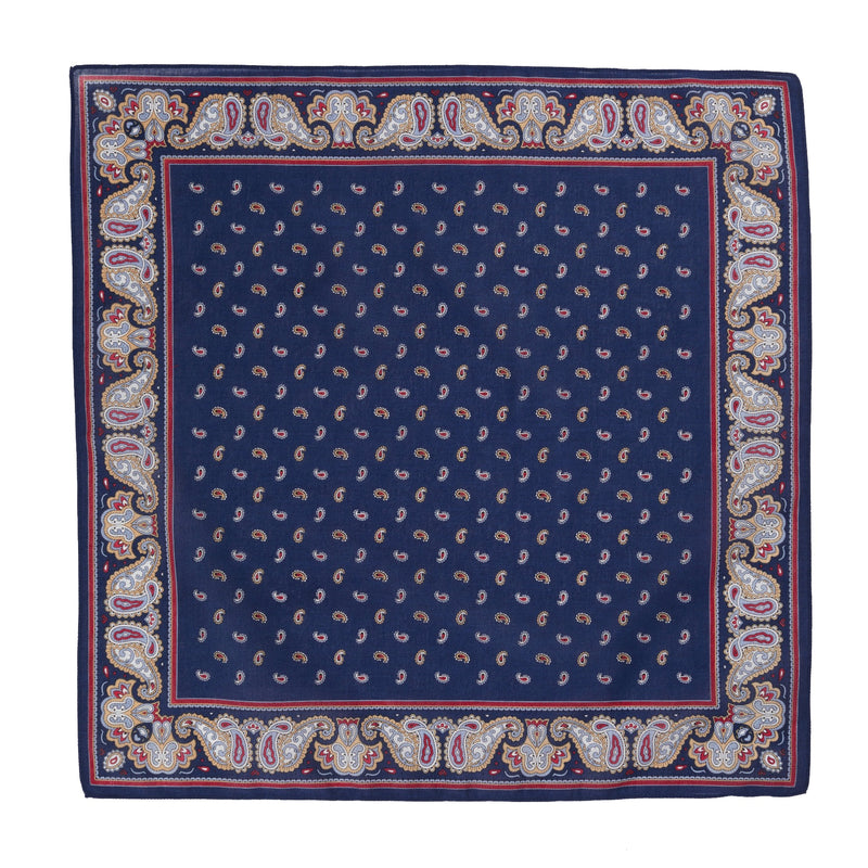 Decorative 'Paisley' Border Men's Handkerchief