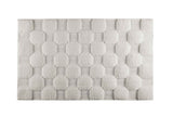 'Aura' Cotton Bath Mat - Light Grey Mat with all over embossed square pattern
