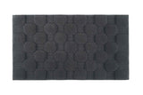 'Aura' Cotton Bath Mat - Storm Grey Mat with all over embossed square pattern