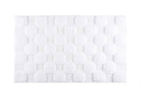 'Aura' Cotton Bath Mat - White Mat with all over embossed square pattern