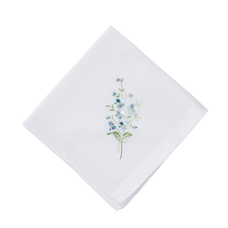 'Floral Bunches' Cotton Ladies Handkerchief