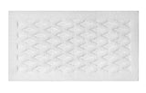 Diamonte Cotton Bath Mats - White Mat with Embossed Diamond Pattern.