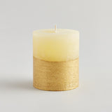 Gold Dipped Pillar Candle