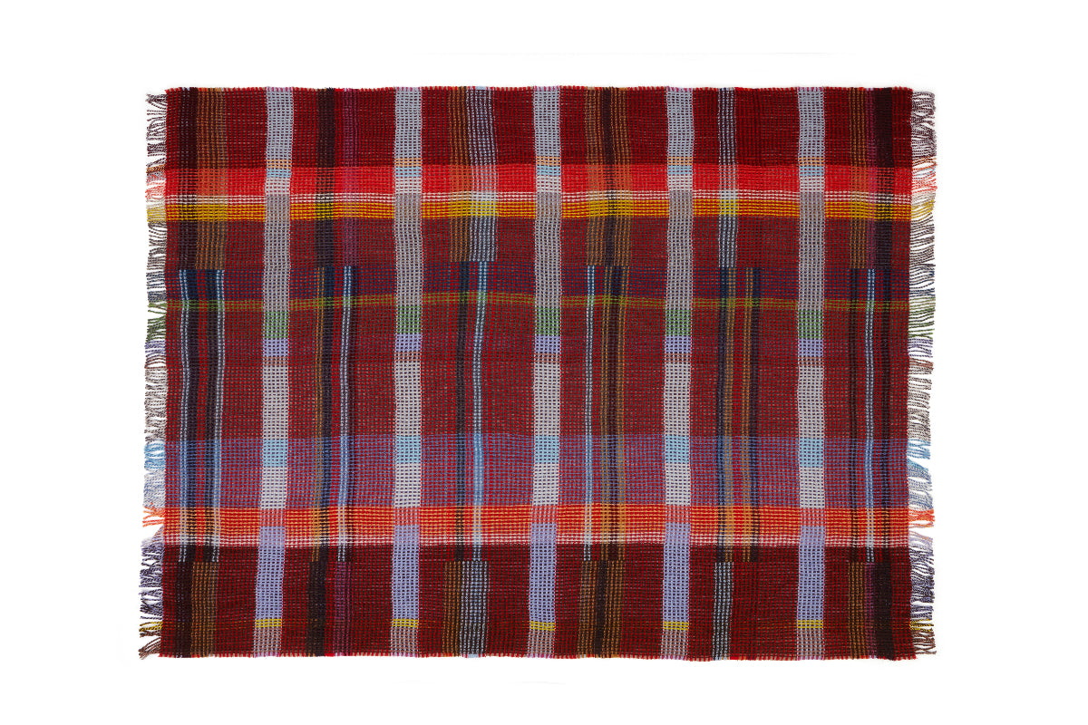 Dorothy Rose/Red HoneyComb Throws 100% Lambswool
