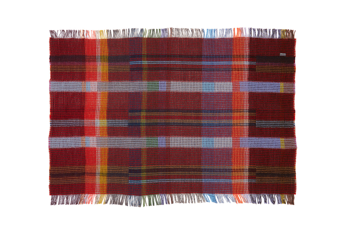 Dorothy Rose/Red HoneyComb Throws 100% Lambswool