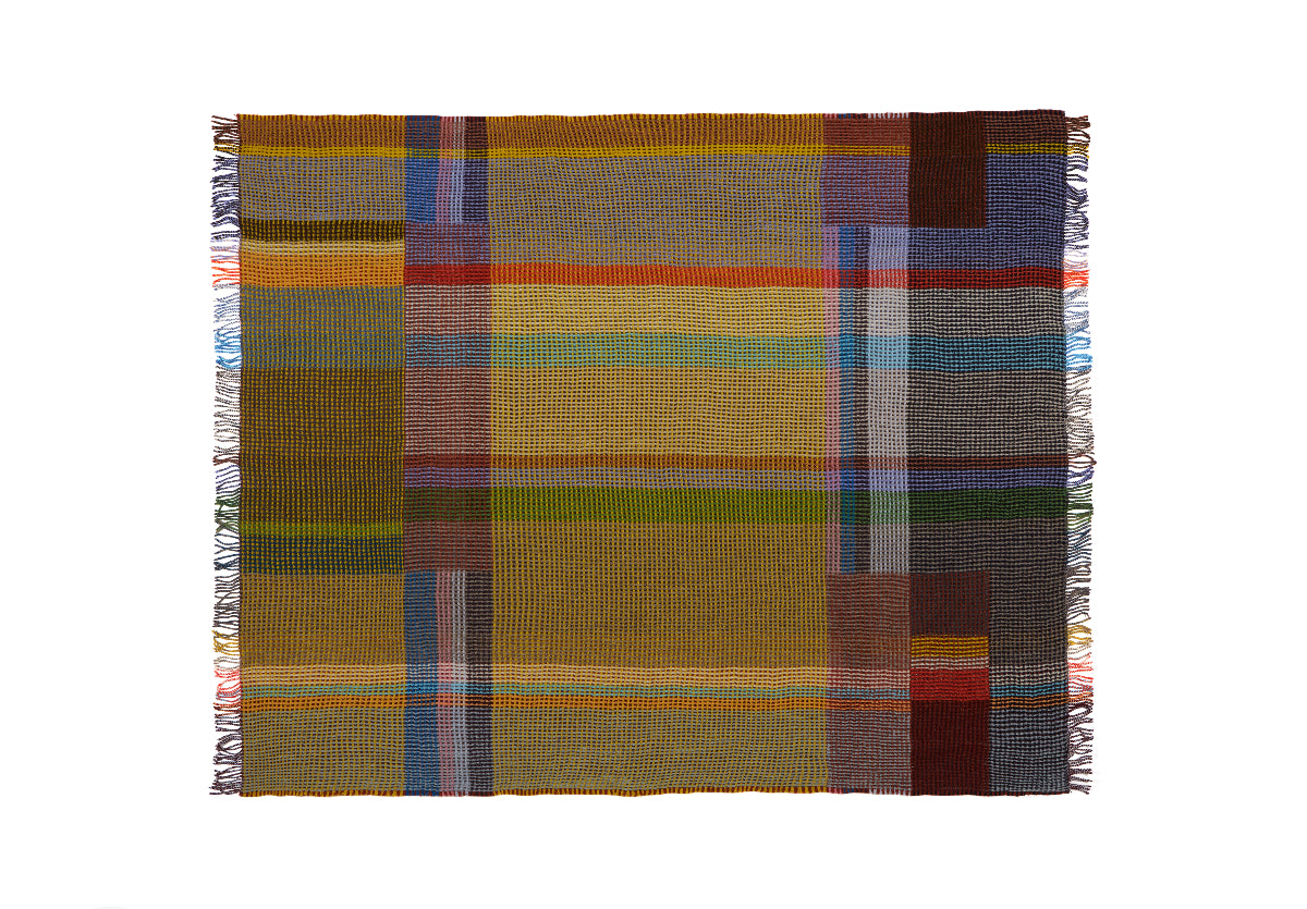 Mantas de nido de abeja de lana merino 100 % Edith