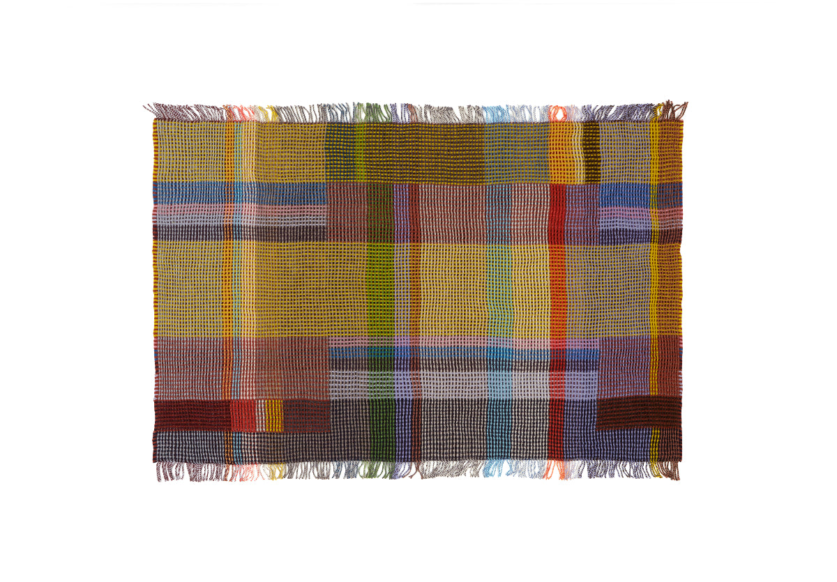 Mantas de nido de abeja de lana merino 100 % Edith