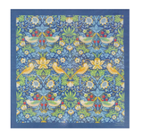 William Morris Silk/Cotton 'Strawberry Thief' Hand Rolled Ladies Handkerchief