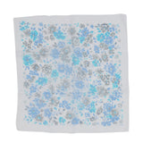 Floral' Printed Pattern Hand-Rolled Cotton Ladies Handkerchief