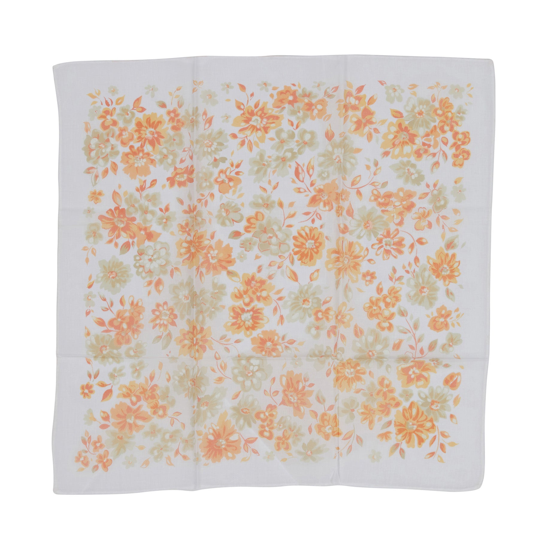 Pañuelo de algodón para mujer hecho a mano con estampado floral