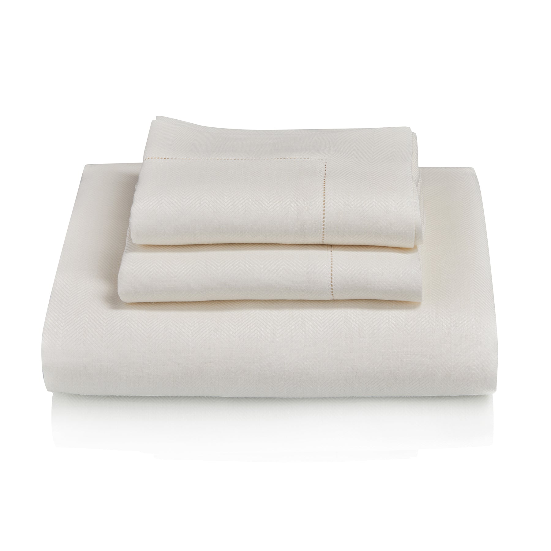 Graziano Herringbone Pure Linen Bed Linens