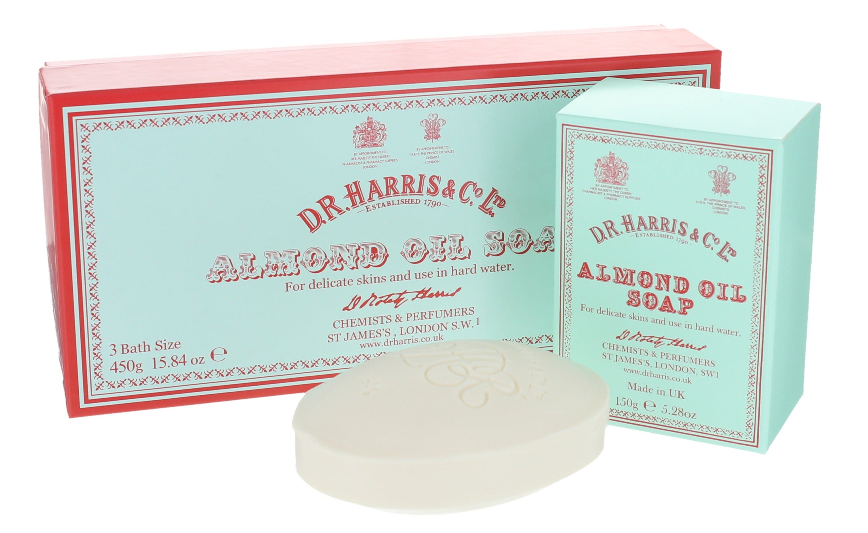 D R Harris Almond Oil Soap (Set of 3)