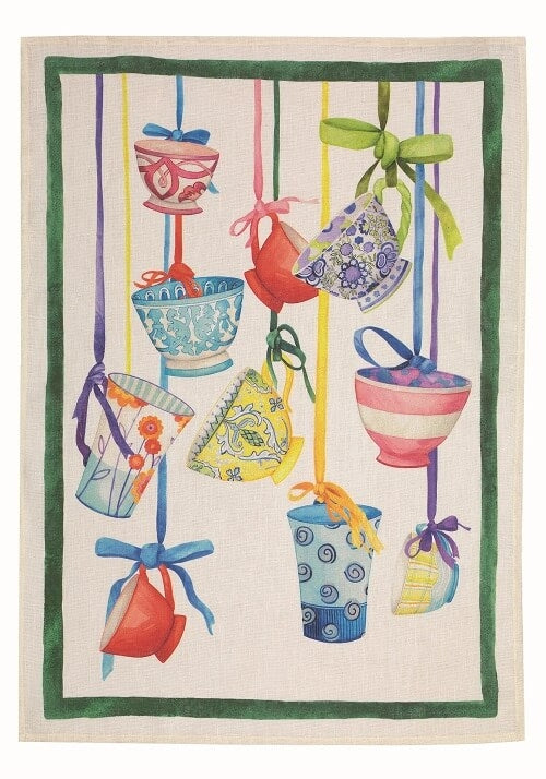 Bric Brac Verde Linen Tea Towel