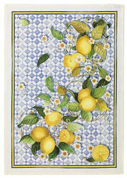 Sevillana Lemons Linen Tea Towel